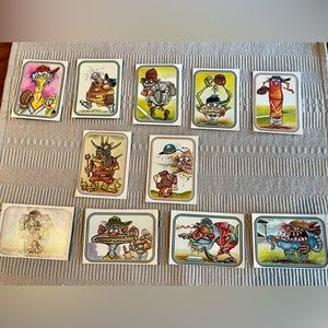 Don Russ 1973 Super Freaks Baseball Cards/Stickers  set of 11